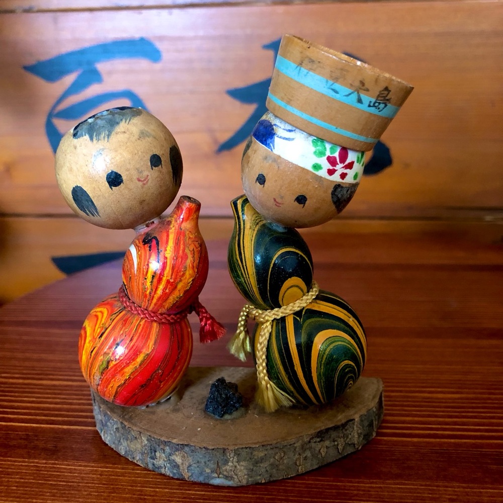 Miniature Vintage Kokeshi Doll